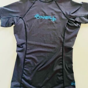 O'Neill Charcoal and Aqua Surf Shirt
